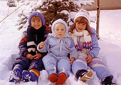 John, Justin and Jodi - Winter 1983